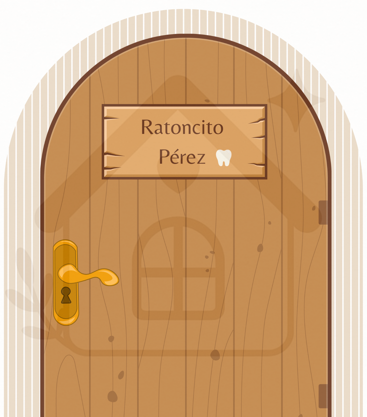 Vinilo PUERTA RATONCITO PÉREZ LINEAL