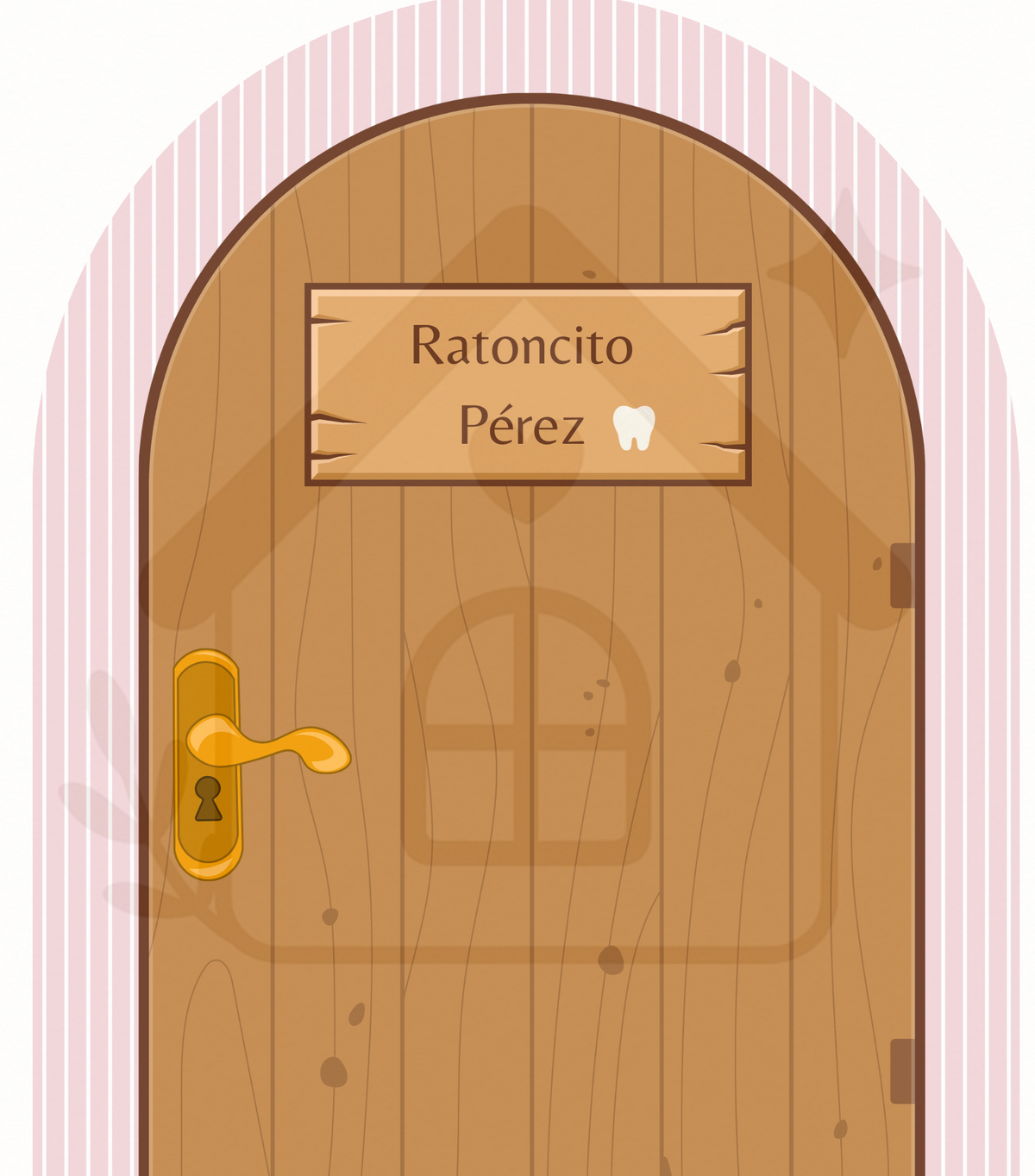 Vinilo PUERTA RATONCITO PÉREZ LINEAL